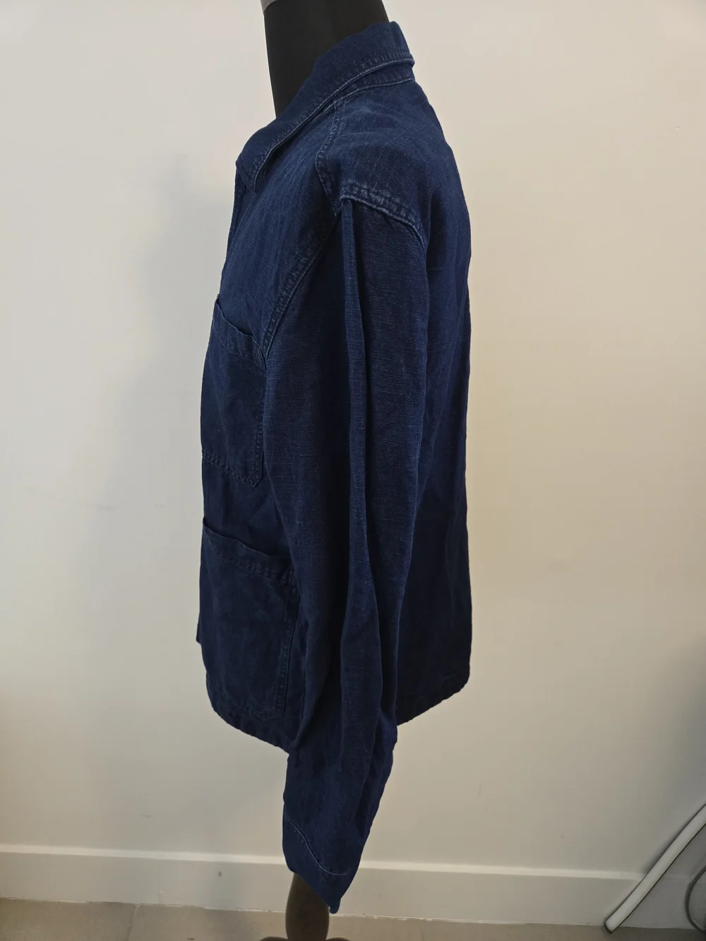 Banana Republic Linen Cotton Navy Blue Button Jacket Size S